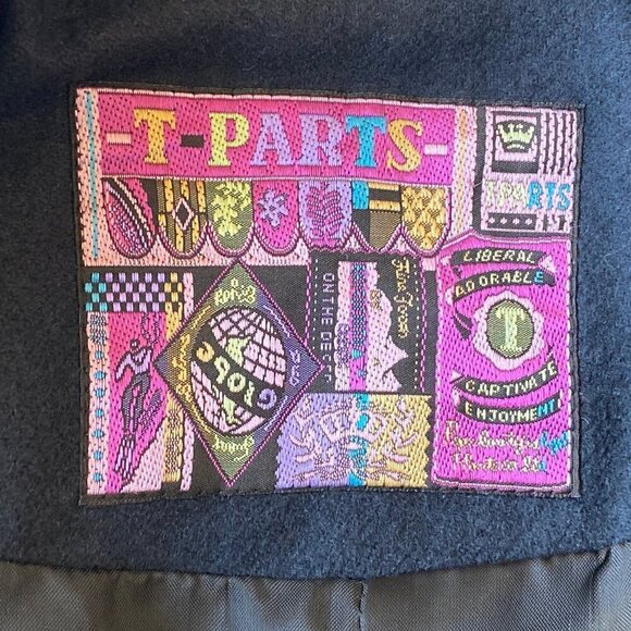 Womens Vintage Japanese Wool Blazer Size M Made In Japan Black Lined Oversized - Picture 6 of 12